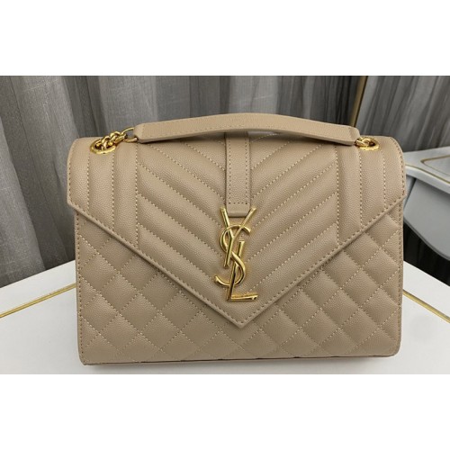 YSL ENVELOPE MEDIUM BAG IN MIX MATELASSe GRAIN DE POUDRE EMBOSSED LEATHER