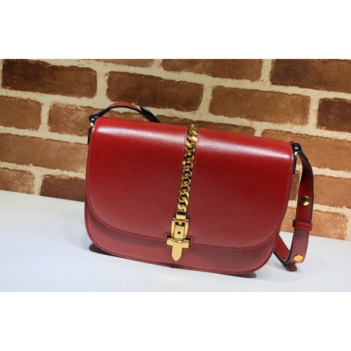 Gucci Sylvie 1969 small shoulder bag in Red Leather
