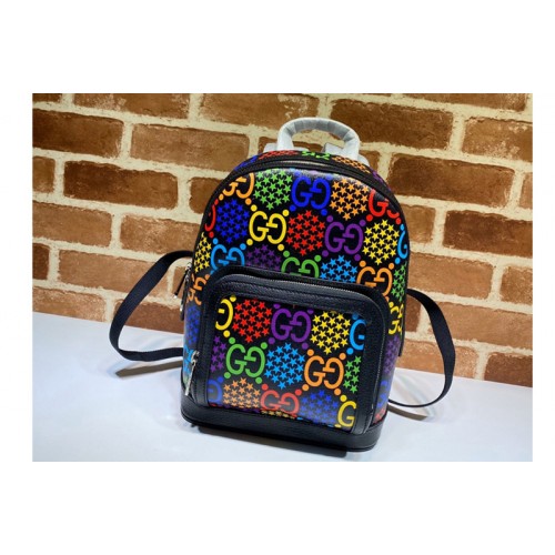 Gucci Small Psychedelic backpack in Psychedelic Supreme canvas With Black Leather