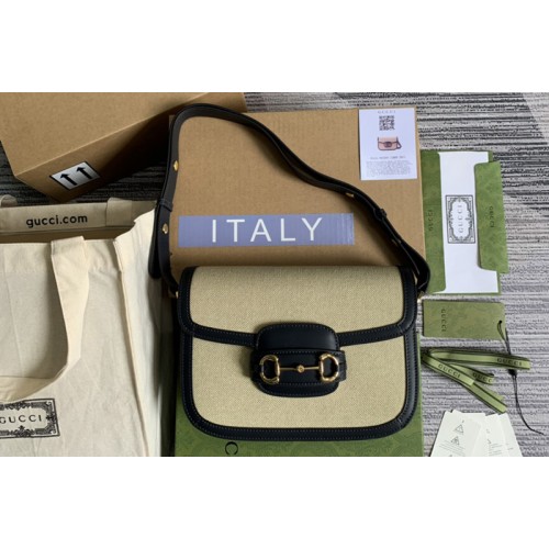 Gucci Horsebit 1955 small bag in White Denim