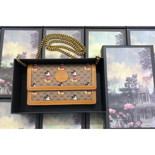 Gucci Disney x Gucci small Shoulder bag in Beige ebony mini Supreme canvas