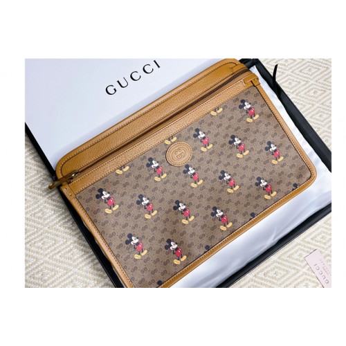 Gucci Disney x Gucci pouch in Beige ebony mini Supreme canvas