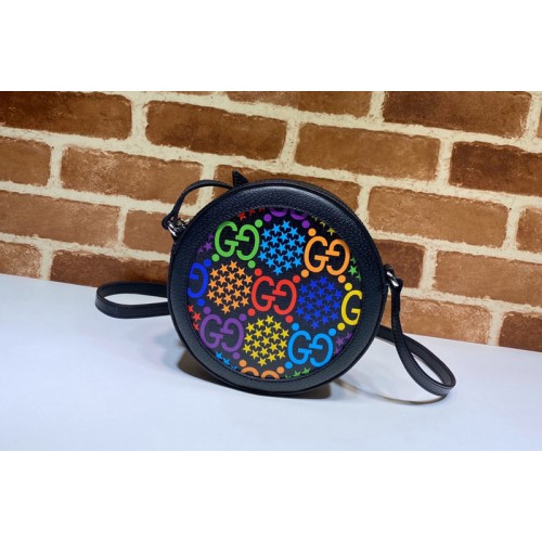 Gucci Psychedelic round shoulder bag in Psychedelic Supreme canvas With Black Leather