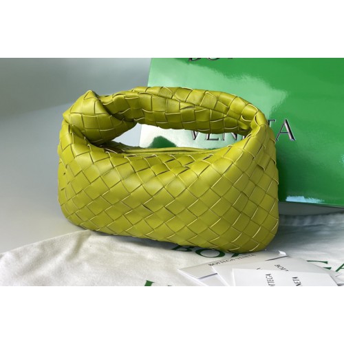 Bottega Veneta Mini Jodie Rounded hobo bag in Green Intrecciato leather