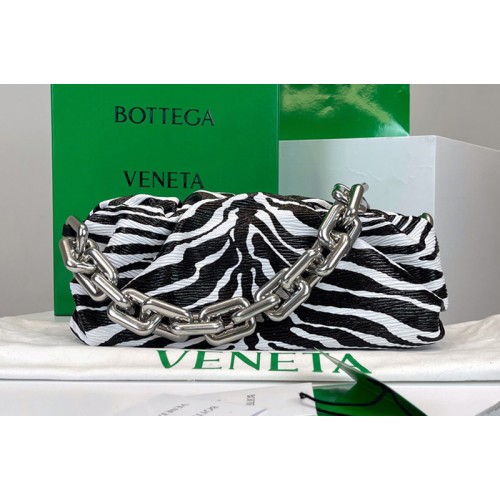 Bottega Veneta Chain Pouch Shoulder Bag Zebra Lambskin Leather