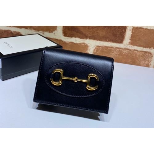 Gucci 1955 Horsebit card case wallet in Black leather
