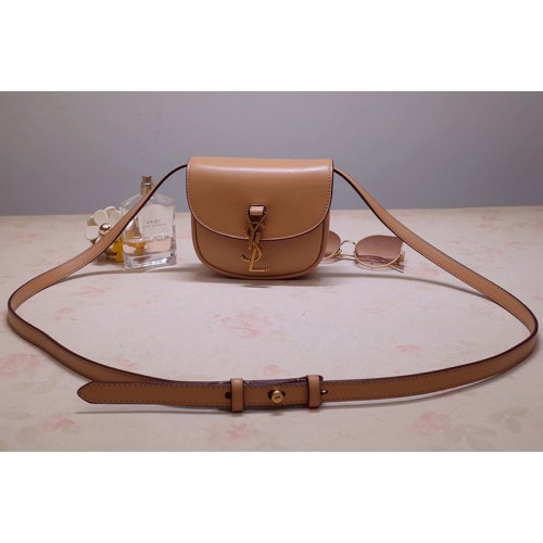 YSL Kaia Mini Satchel Bag in Brown Smooth Vintage Leather