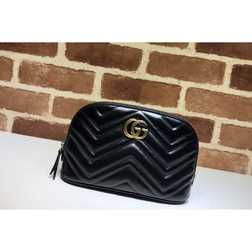 Gucci Marmont Cosmetic Case in Black Leather