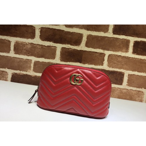 Gucci Marmont Cosmetic Case in Red Leather