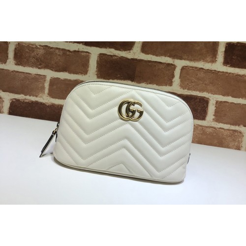 Gucci Marmont Cosmetic Case in White Leather