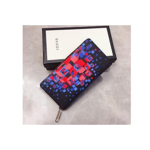Gucci Square G space print zip around wallet in Supreme canvas