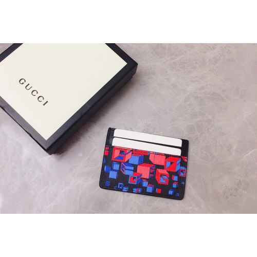 Gucci Square G space print card case in Supreme canvas