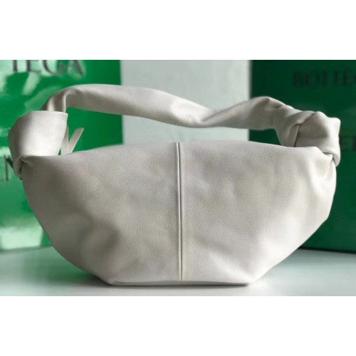 Bottega Veneta Mini top handle bag in White Calfskin Leather