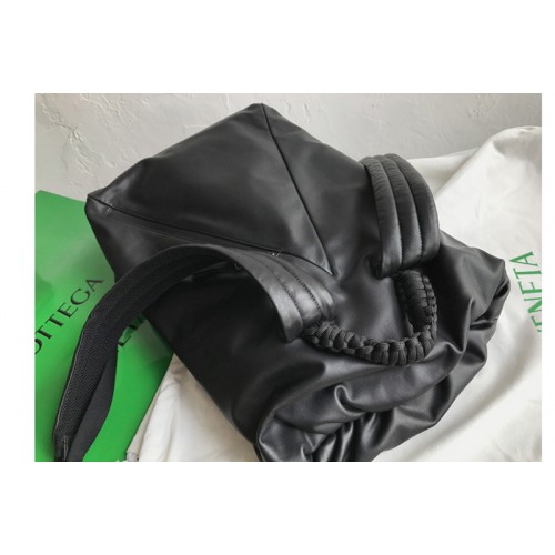 Bottega Veneta Backpack in Black Calfskin Leather