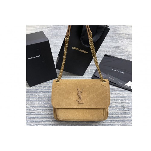 YSL NIKI MEDIUM Bag in Tan Y-QUILTED SUEDE