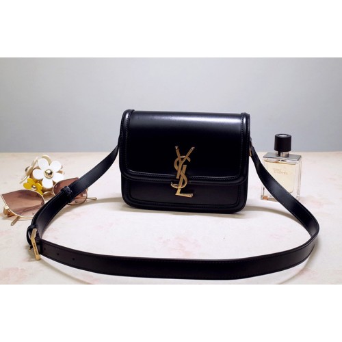 YSL SOLFERINO SMALL SATCHEL IN Black BOX LEATHER
