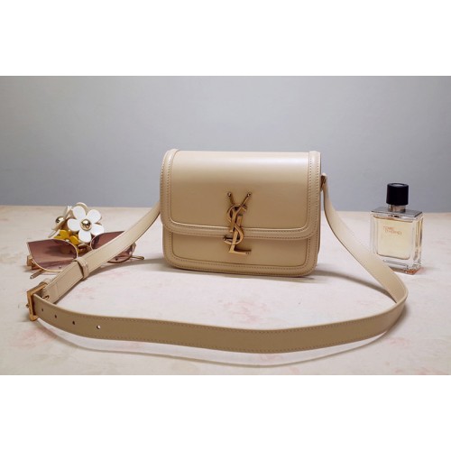 YSL SOLFERINO SMALL SATCHEL IN NATURAL IVORY BOX LEATHER