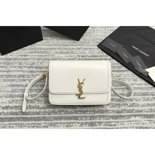 YSL SOLFERINO SMALL SATCHEL IN Natural White Box Leather