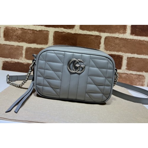 Gucci Marmont mini shoulder bag in Blue matelasse leather