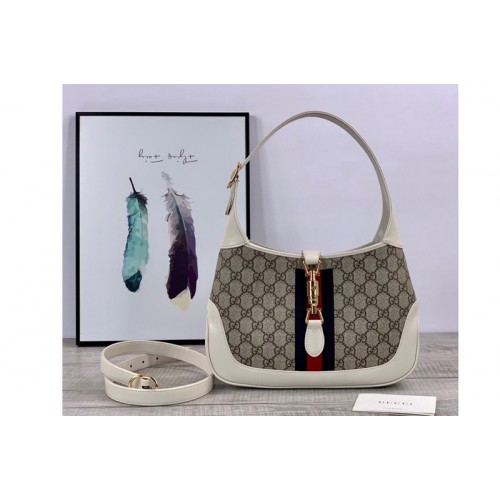 Gucci Jackie 1961 small hobo bag in Beige ebony Supreme canvas