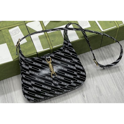Gucci x Balenciaga Jackie 1961 small shoulder bag in Black leather