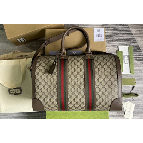 Gucci Ophidia medium carry-on duffle bag in Beige ebony Supreme canvas