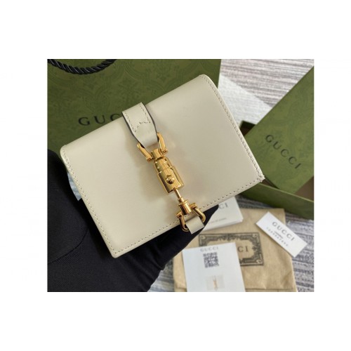 Gucci Jackie 1961 card case wallet in White leather