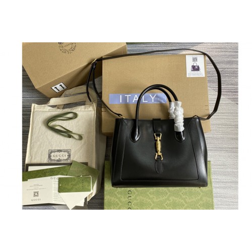 Gucci Jackie 1961 medium tote bag in Black leather