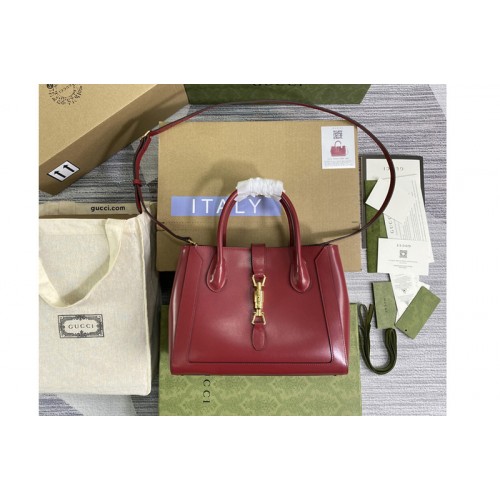 Gucci Jackie 1961 medium tote bag in Red leather