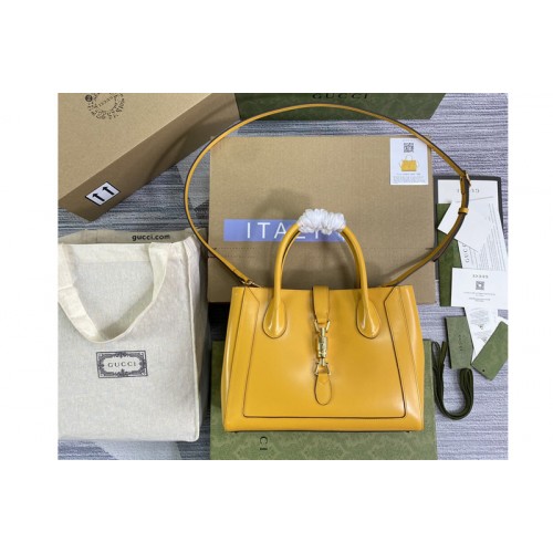 Gucci Jackie 1961 medium tote bag in Yellow leather