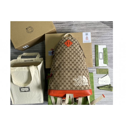 Gucci The North Face x Gucci backpack in Beige and ebony Original canvas
