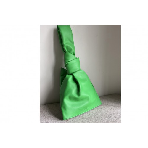 Bottega Veneta Twist Soft clutch with knotted handle in Grass Nappa leather