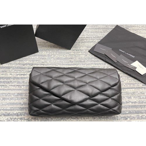 YSL sade puffer envelope clutch in Black lambskin