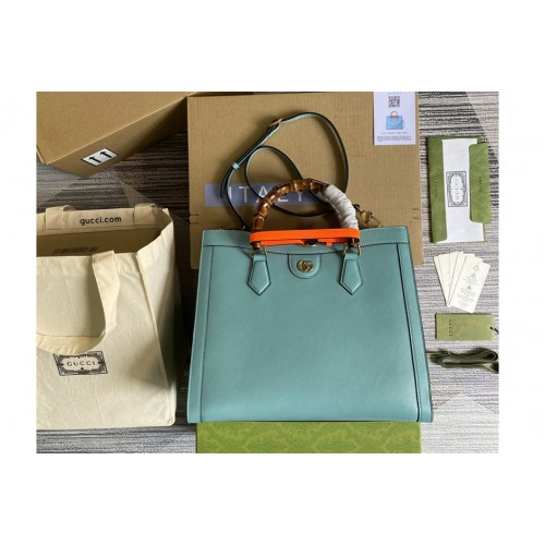 Gucci Diana medium tote bag in Blue leather Gucci Diana medium tote bag in Blue leather