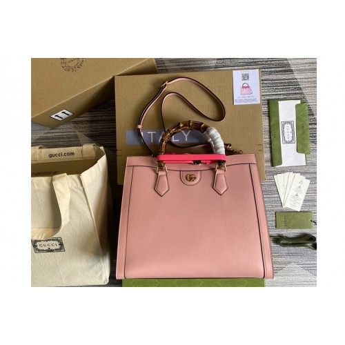 Gucci Diana medium tote bag in Pink leather