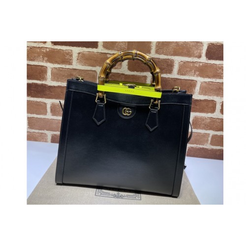 Gucci Diana medium tote bag in Black leather
