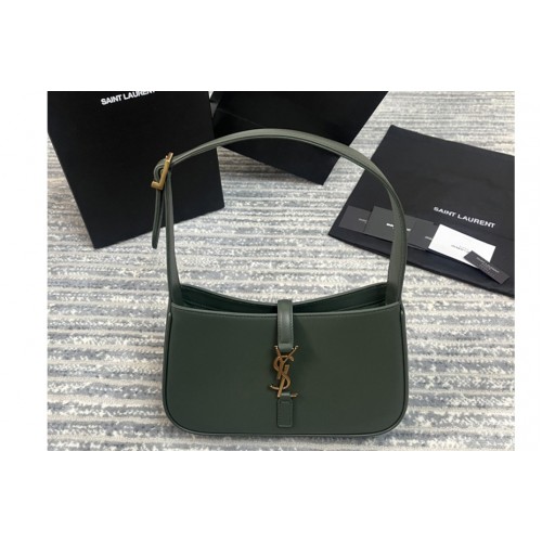 YSL LE 5 À 7 HOBO BAG IN Green Smooth LEATHER