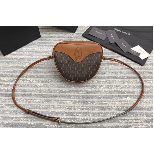 YSL LE MONOGRAMME CŒUR BAG IN CANVAS AND SMOOTH LEATHER