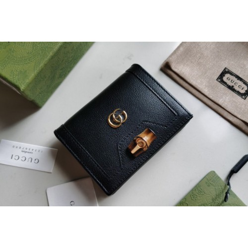 Gucci Diana card case wallet in Black leather
