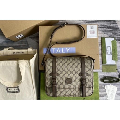 Gucci Messenger bag in Beige ebony Supreme canvas