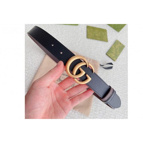 Gucci Marmont 30mm reversible belt in Black Coffee Leather Gucci Marmont 30mm reversible belt in Black Coffee Leather