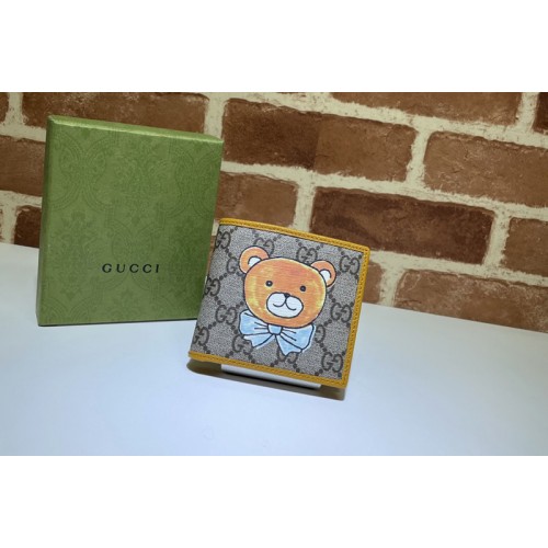 Gucci Kai x Gucci Billfold Wallet in Beige ebony Supreme canvas