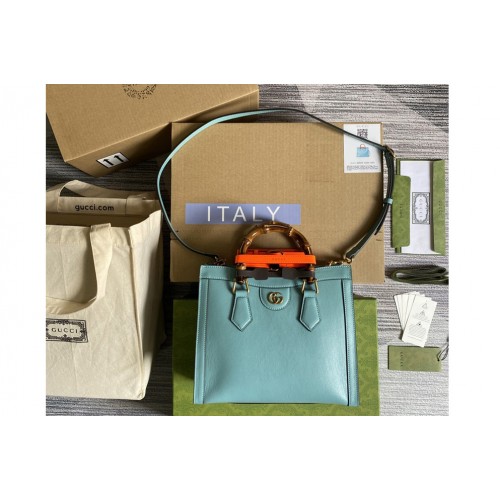 Gucci Diana small tote bag in Light Blue leather