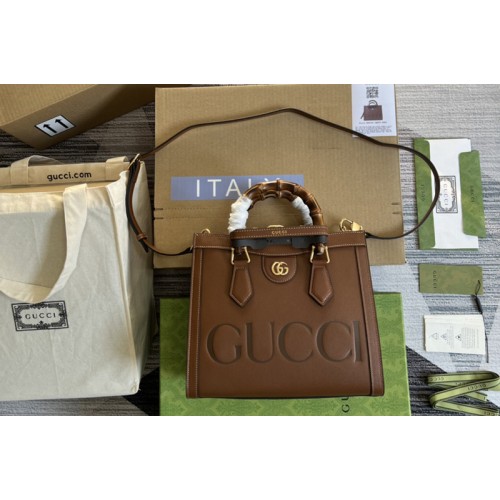 Gucci Diana small tote bag in Brown leather