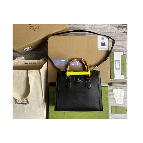 Gucci Diana small tote bag in Black leather