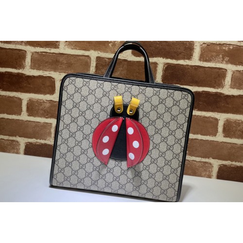 Gucci Childrens ladybug tote bag in Supreme canvas