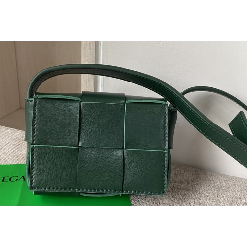 Bottega Veneta Cassette mini bag in Raintree Intreccio leather