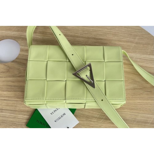 Bottega Veneta Cassette cross-body bag in Lemon Intreccio leather