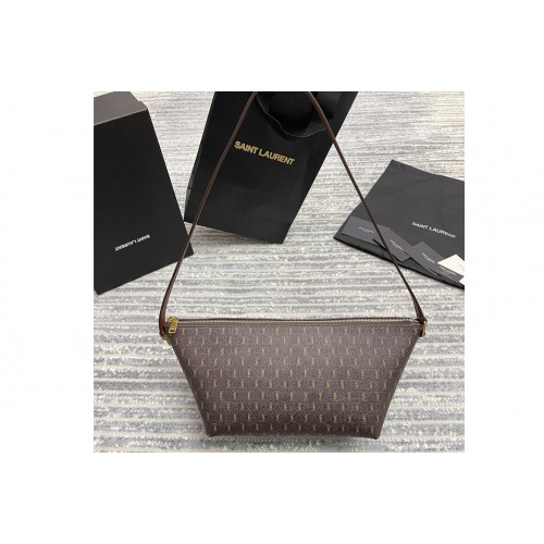 YSL LE MONOGRAMME CROSSBODY BAG IN MONOGRAM CANVAS AND SMOOTH LEATHER