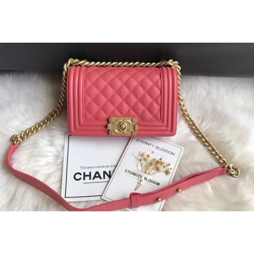 Chanel Leboy Original Caviar leather Shoulder Bags 67085 Rosy Gold Chain